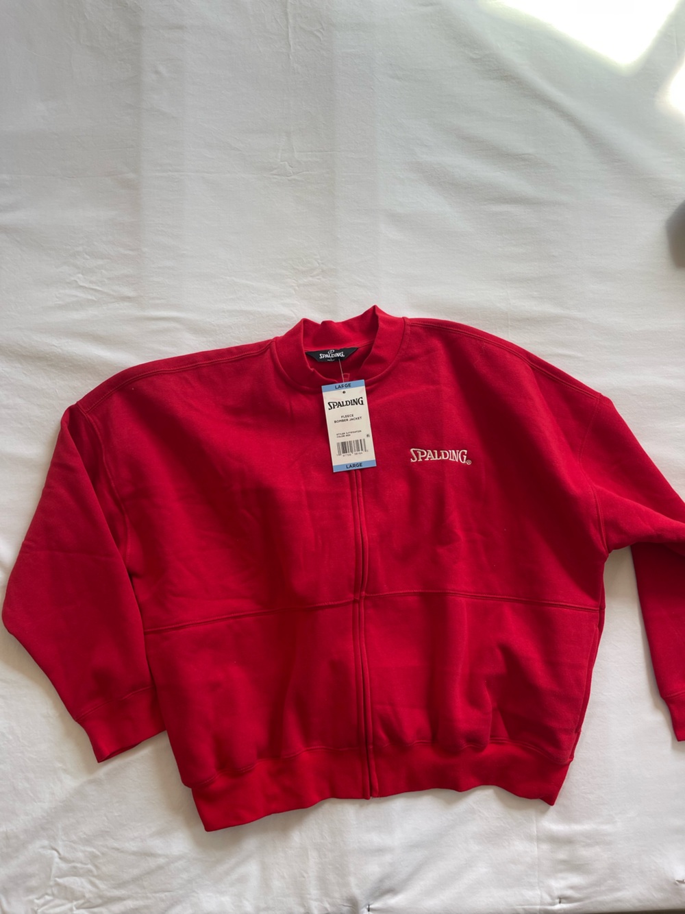 Spalding Red Bomber Jacket